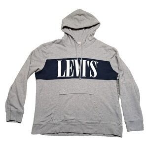 Levi's Hoodie Men's XL Relaxed Graphic Logo Pullover Hooded Sweatshirt Pocket